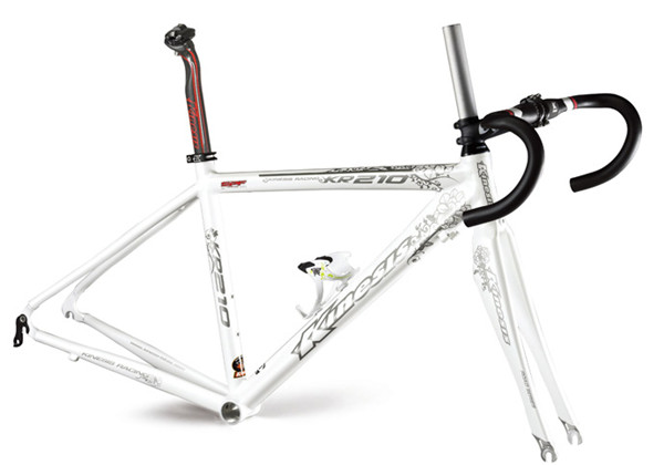 إطار الدراجة الألومنيوم الخفيف جداً إطار الدراجة السريعة للسيّدة Aero Road Bike Frame+Fork set KR210L النساء 1.4kg 2