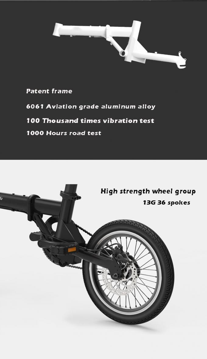 دراجة كهربائية قابلة للطي CE 16 "/ دراجة كهربائية 200-250w بطارية الليثيوم بدون فرشاة تعمل 5