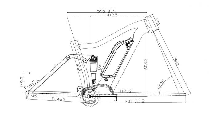 بوست 27.5er إطار الدراجة الكهربائية بـ Bafang 1000w معلق سبيكة الألومنيوم Mtb E-Bike 6
