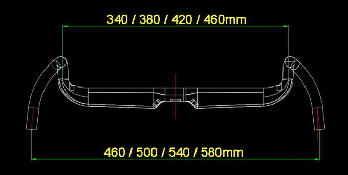 الكربون الأسود الحصى عريض 1 340/380/420/460MM (((W1 C-C 9